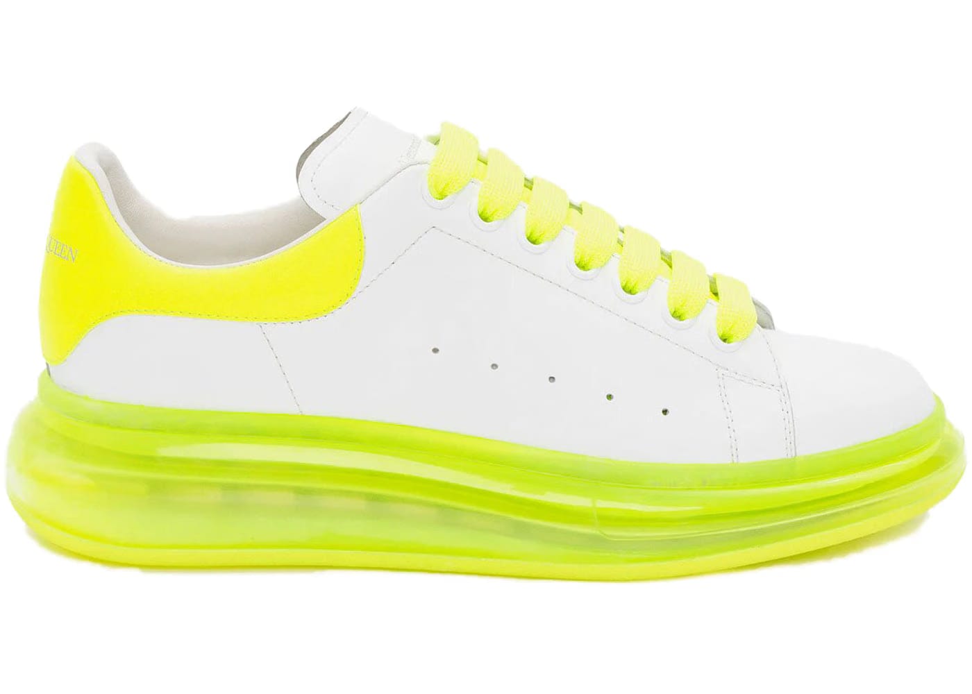 Alexander McQueen Oversized Sneaker White Flourescent Yellow