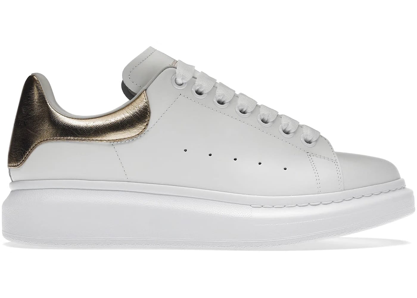 Alexander McQueen Wmns Oversized Sneaker 'White Light Gold'