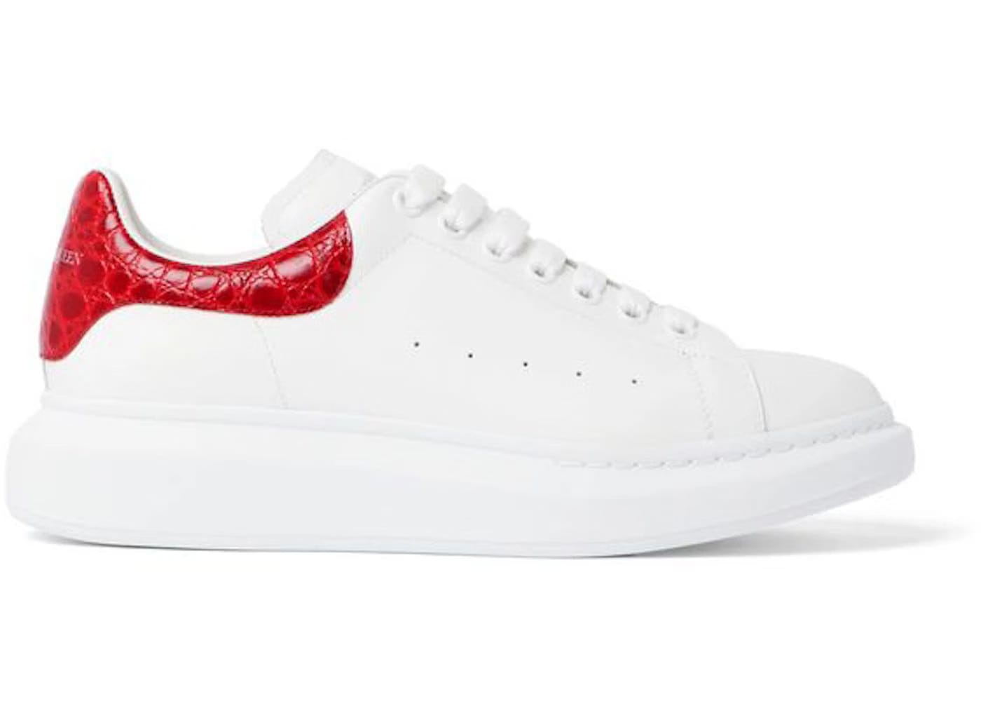 Alexander Mcqueen Oversized Red Croc Effect