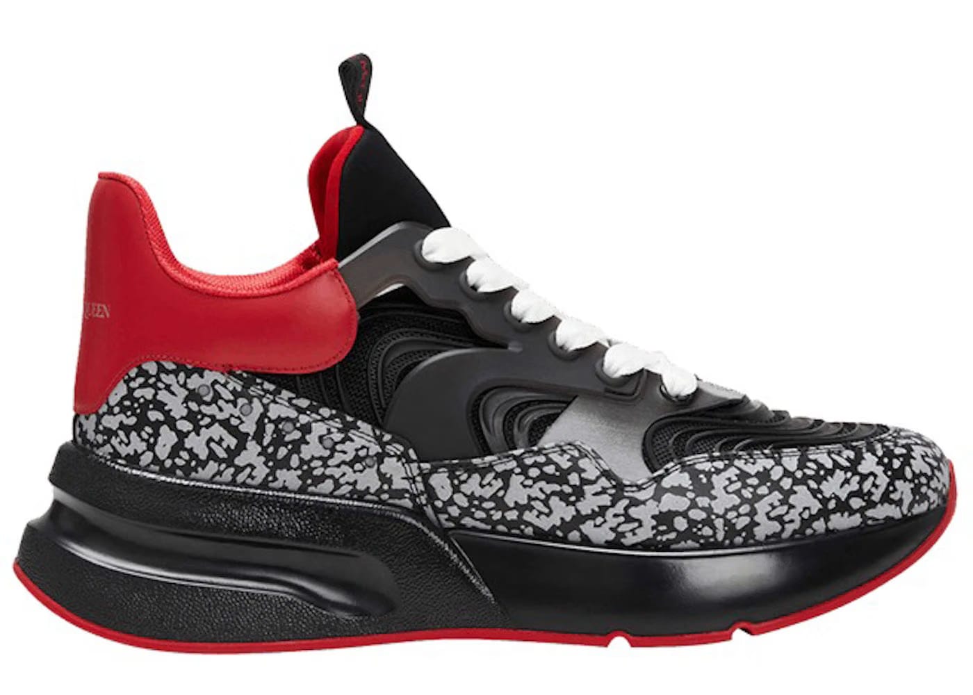 Alexander McQueen Oversized Runner Black Red Reflective