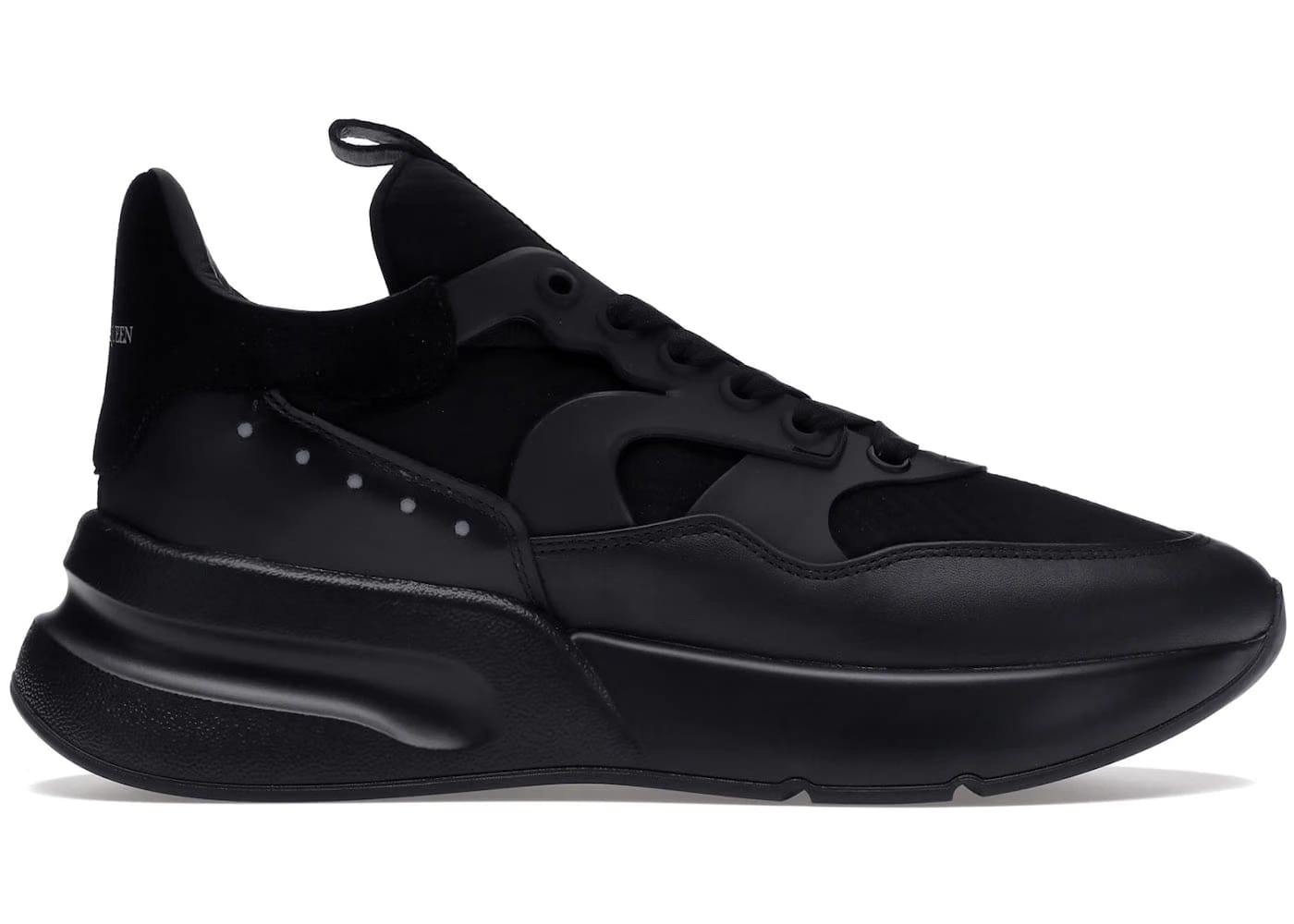 Alexander Mcqueen Oversized Runner Black Silver