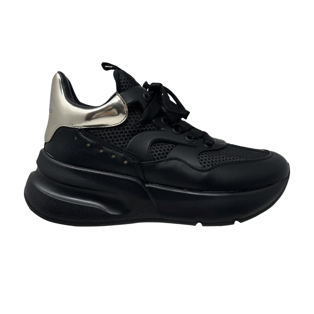 Alexander Mcqueen Oversized Runner Black Silver