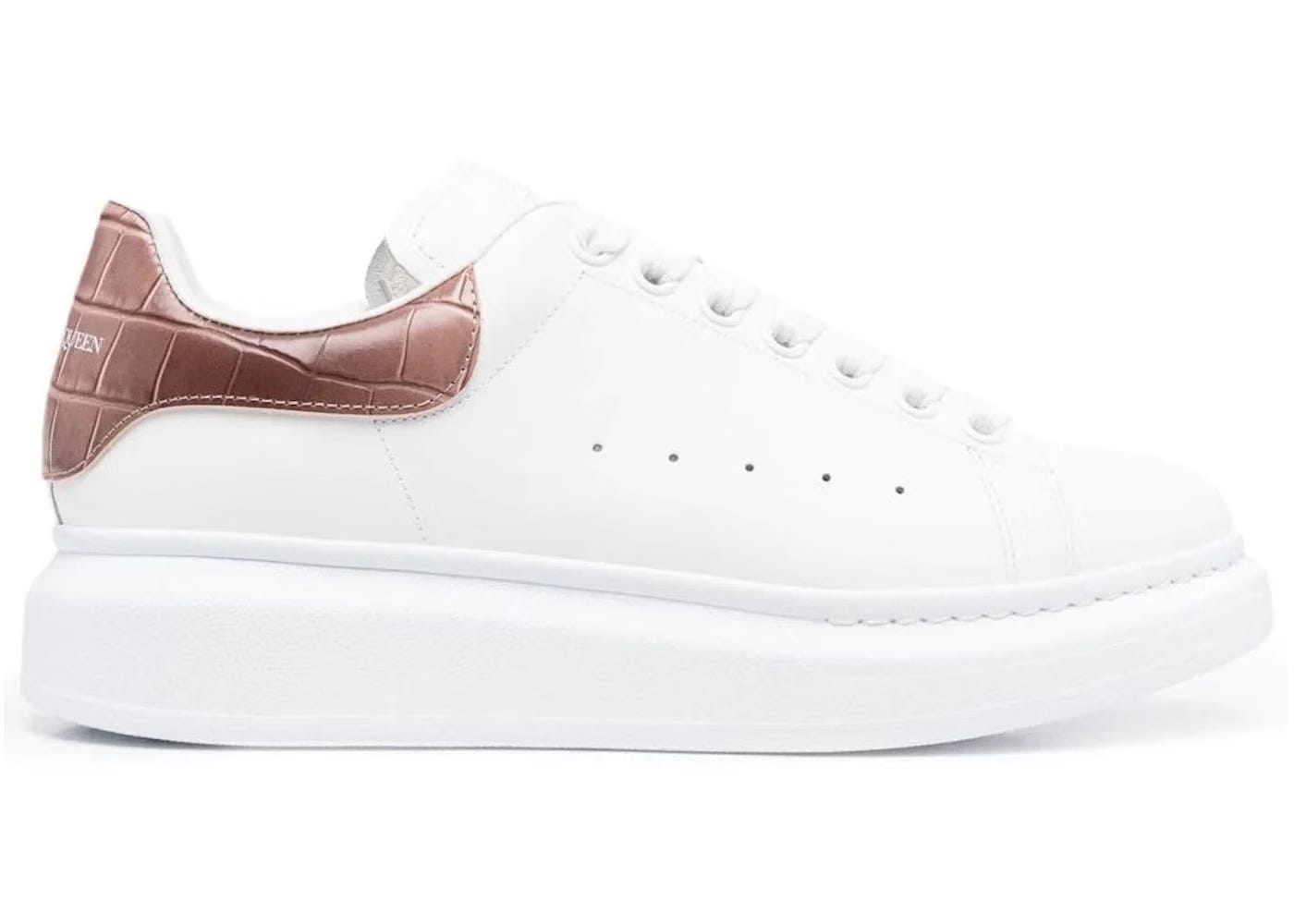 Alexander McQueen Wmns Oversized Sneaker 'Burnt Pink Crocodile'