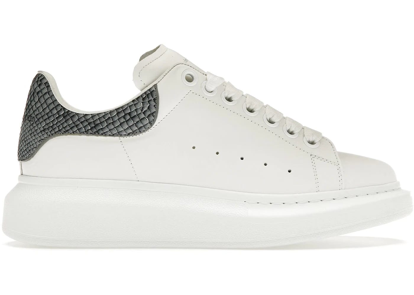 Alexander McQueen Wmns Oversized Sneaker 'White Ice Snake Print'