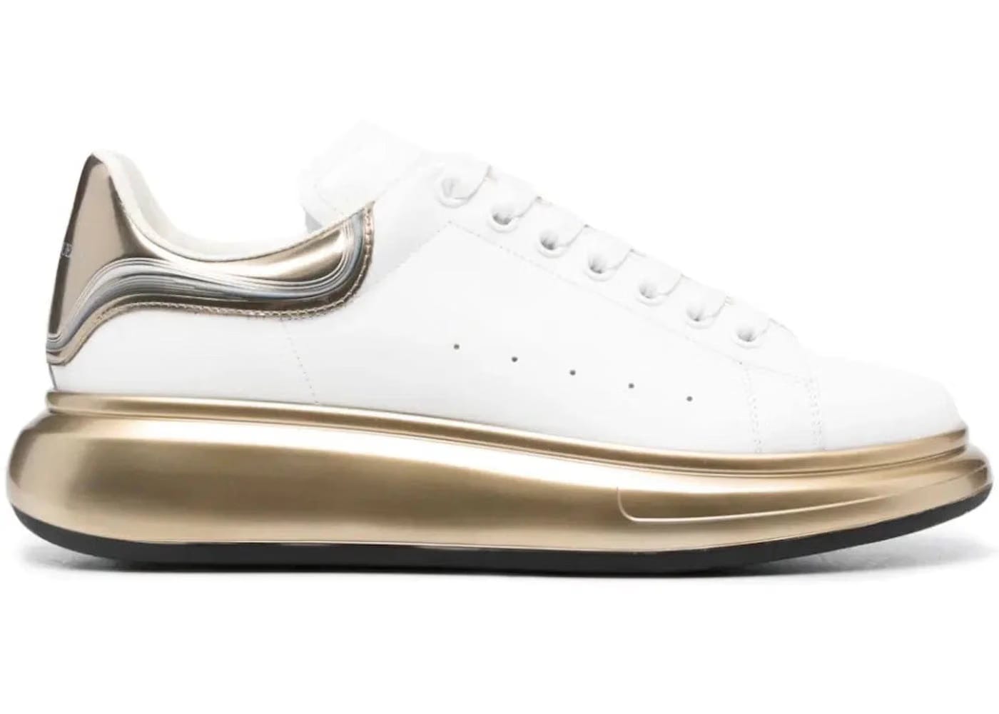 Alexander Mcqueen Oversized White Metalic Gold