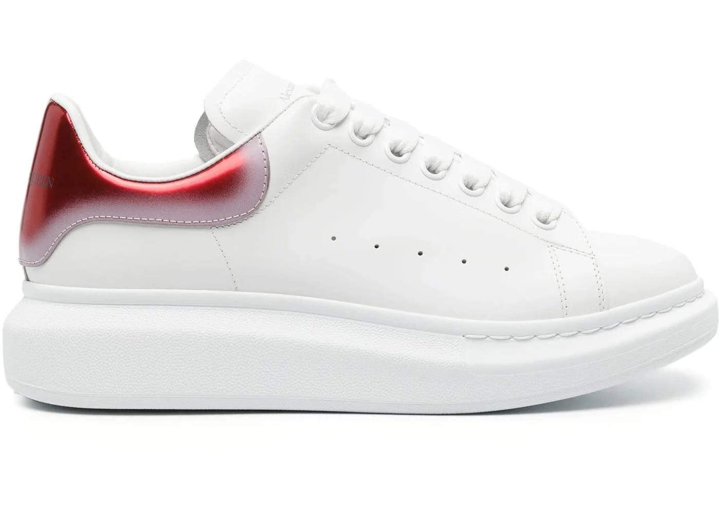 Alexander McQueen Oversized Sneaker Faded Heel - White Red
