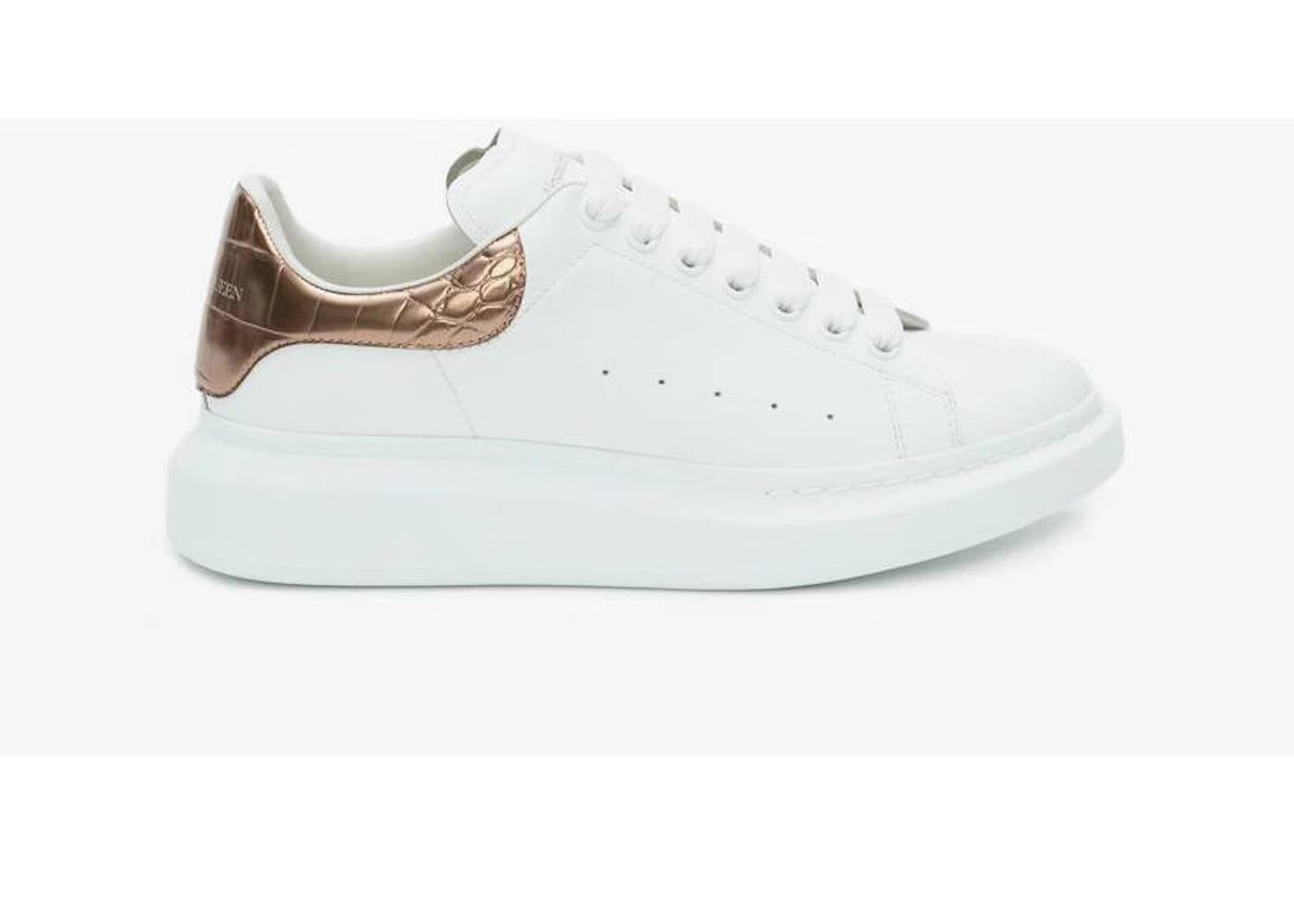 Alexander McQueen Oversized Sneaker Rose Gold Crocodile