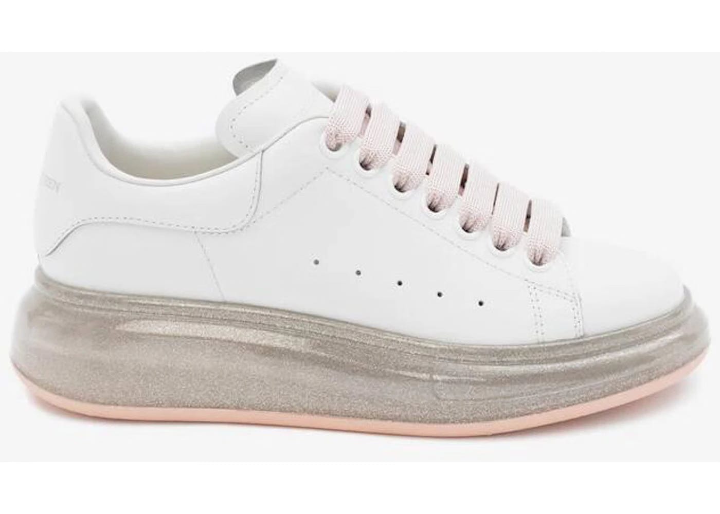 Alexander McQueen Wmns Oversized Sneaker 'Transparent Rose Gold Glitter'