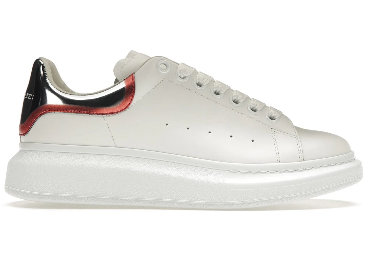 Alexander McQueen Oversized Sneaker White Silver Lust Red