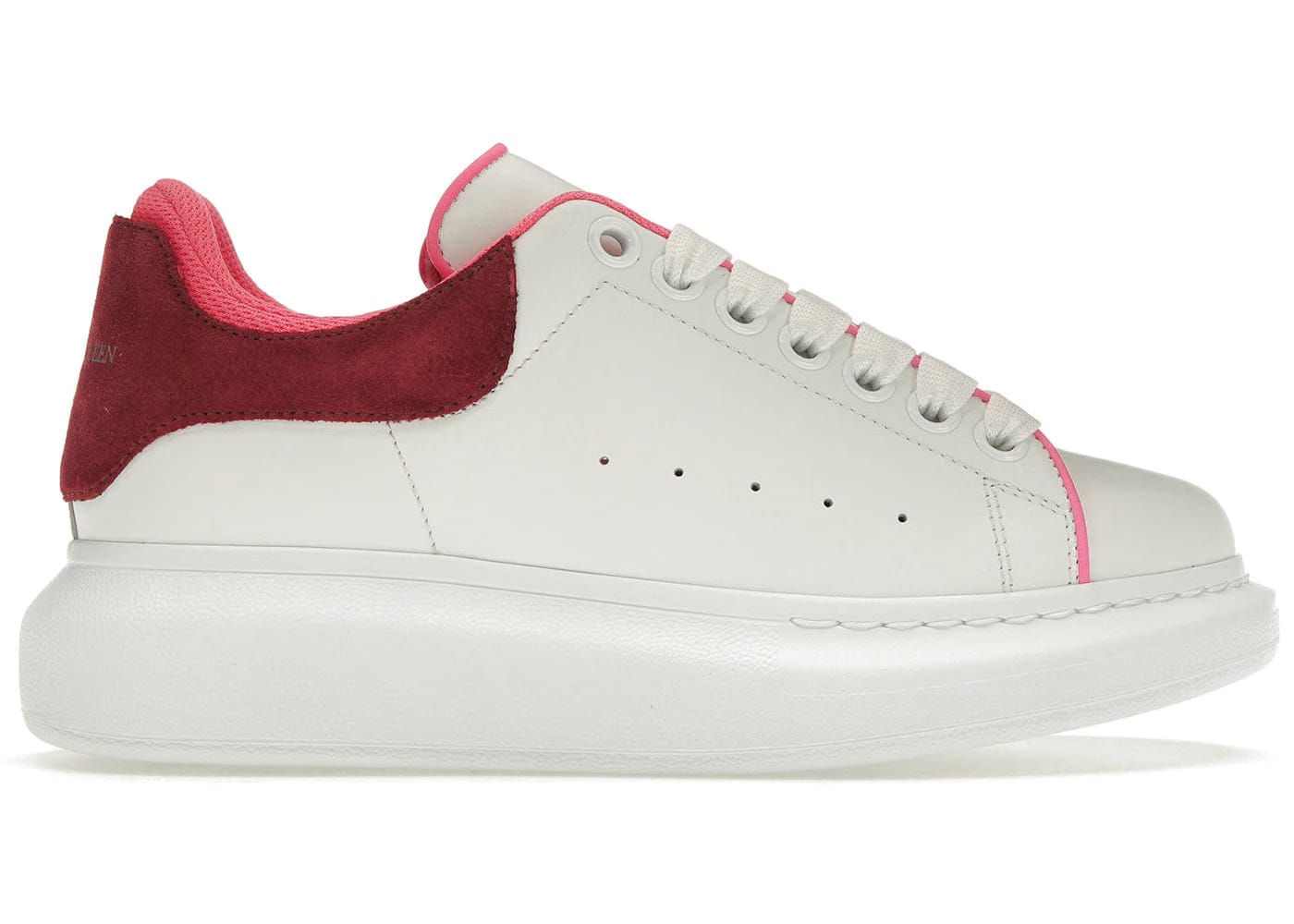 Alexander Mcqueen Oversized White Velvet Fuchia (Women'S)