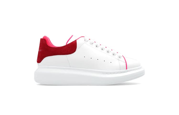 Alexander Mcqueen Oversized White Velvet Fuchia (Women'S)