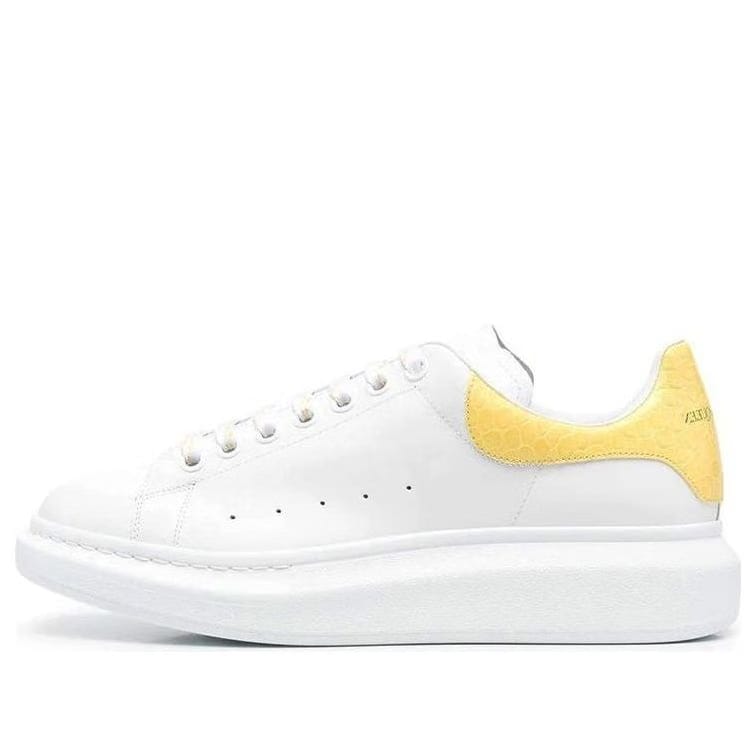 Alexander McQueen Oversized Sneaker White Yellow Crocodile