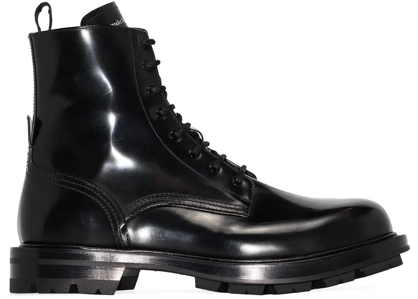 Alexander McQueen Lace-Up Ankle Boot Black