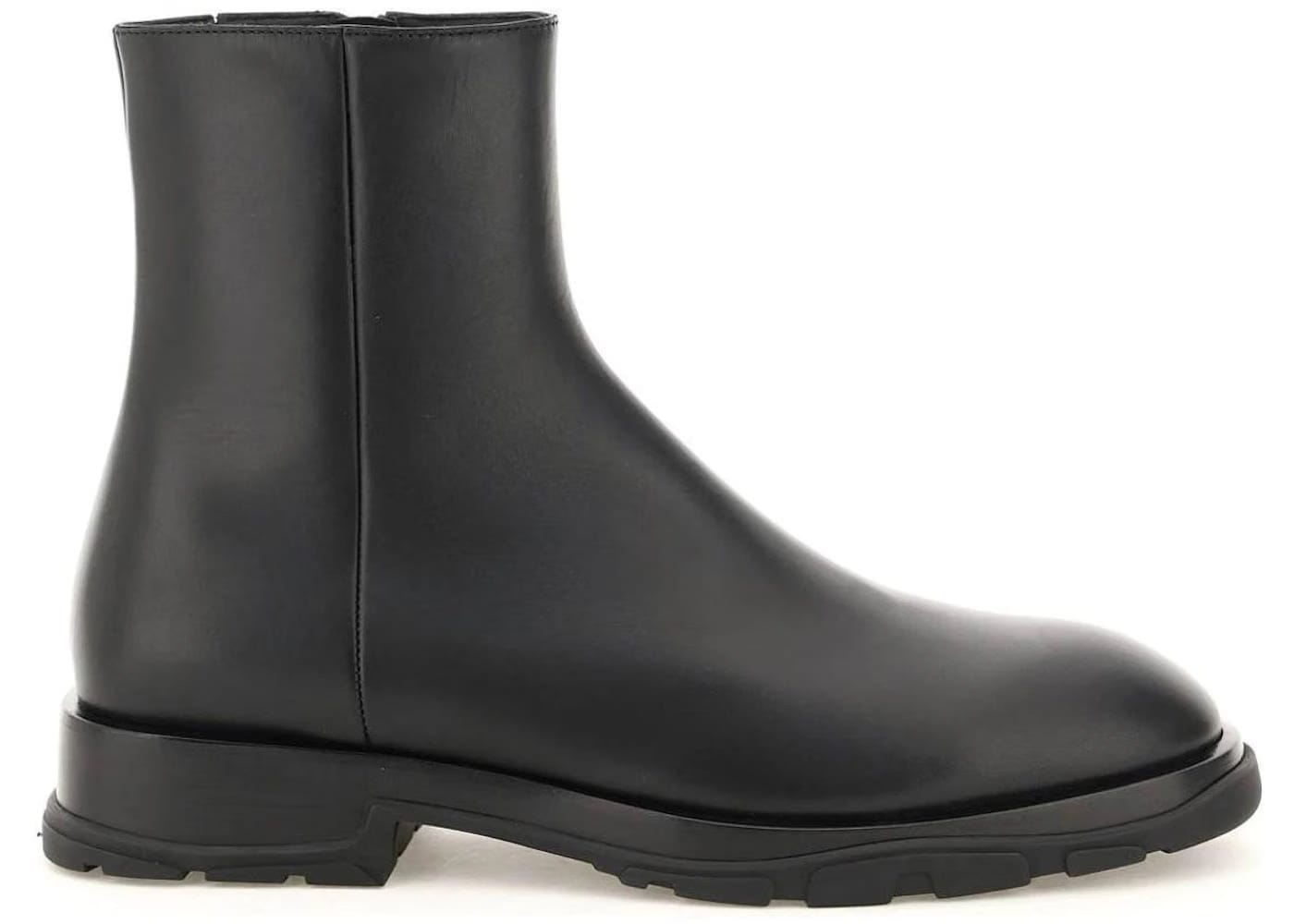 Alexander McQueen Half Leather Boot Black
