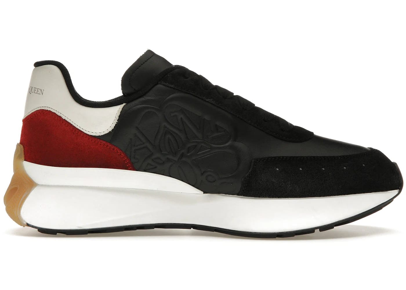 Alexander McQueen Sprint Runner Black Burgundy