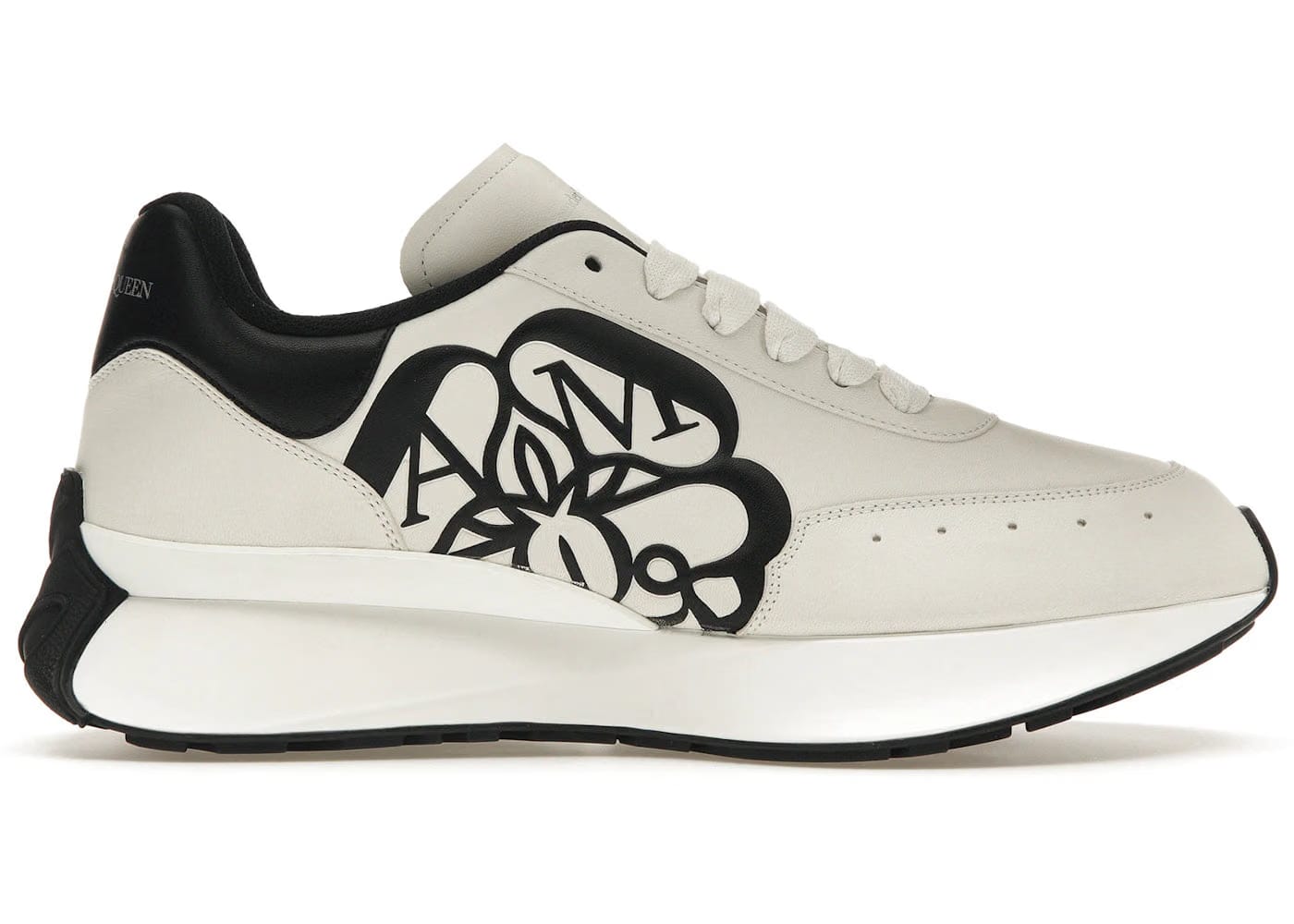 Alexander Mcqueen Sprint Runner White Black Crest