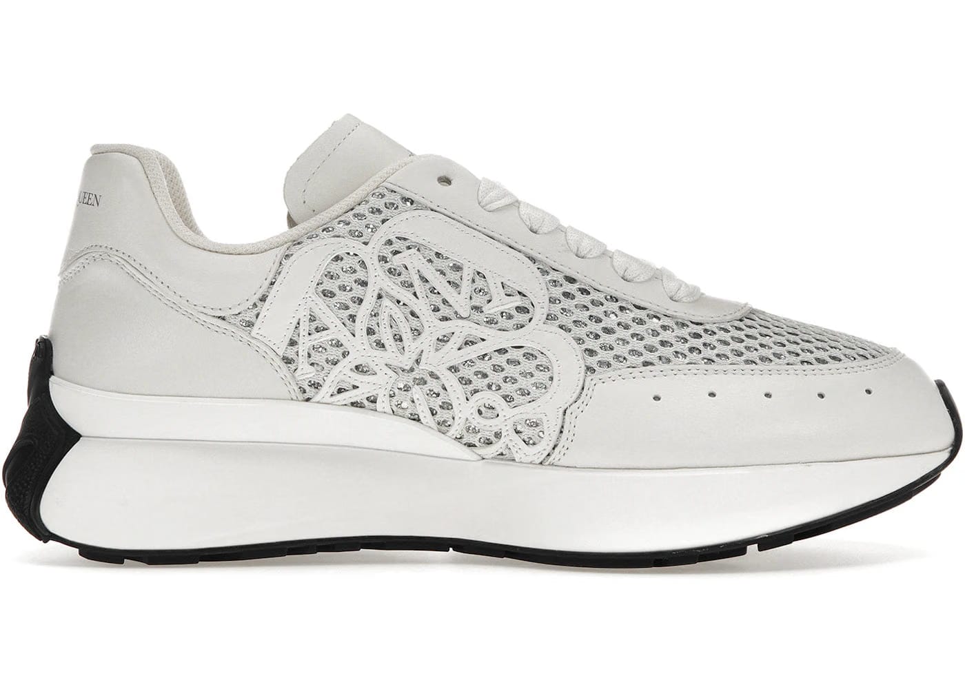 Alexander Mcqueen Sprint Runner White Glitter (Women'S)