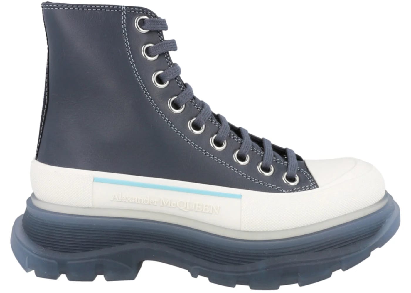 Alexander McQueen Wmns Tread Slick Boot 'Navy White'