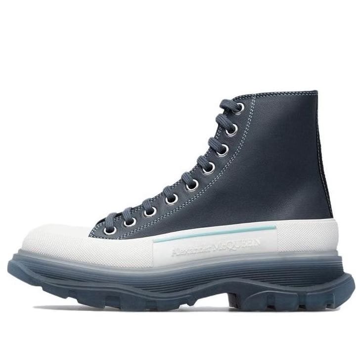 Alexander McQueen Wmns Tread Slick Boot 'Navy White'