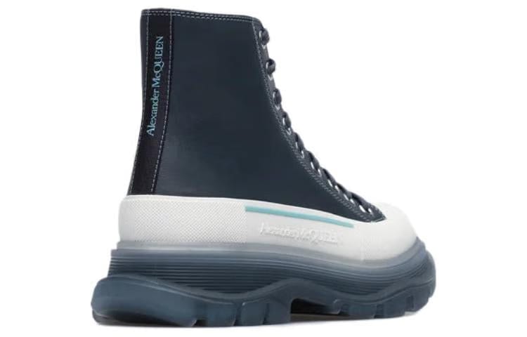 Alexander McQueen Wmns Tread Slick Boot 'Navy White'