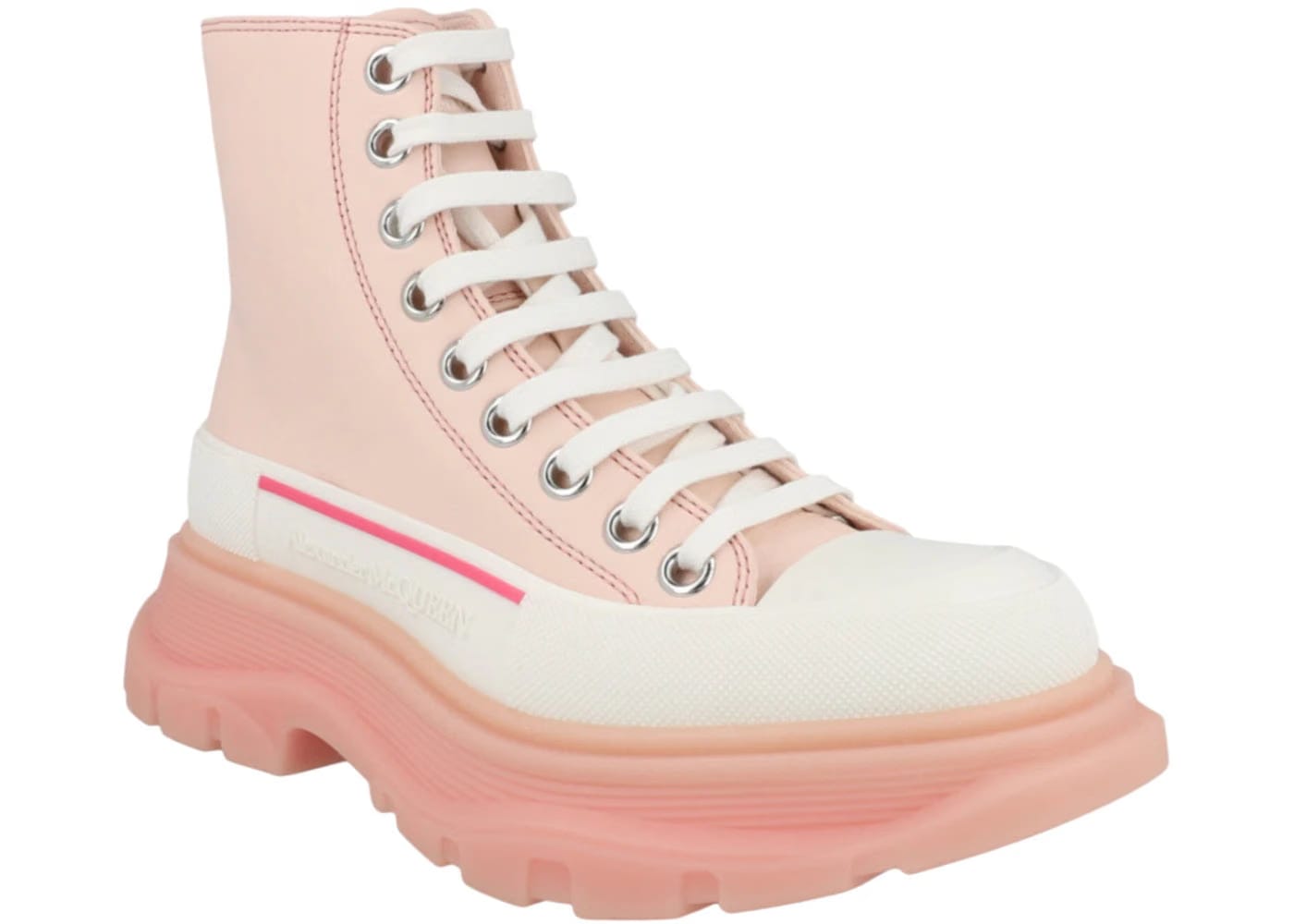 Alexander McQueen Wmns Tread Slick Boot 'Pale Peach White'