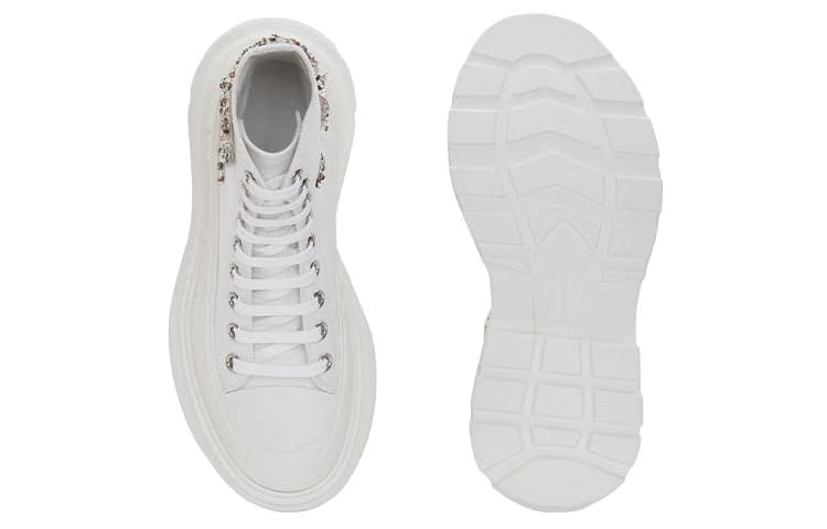 Alexander McQueen Wmns Tread Slick Boot 'White Silver Crystal'