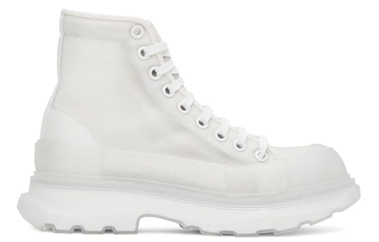 Alexander Mcqueen Tread Slick Boot White White Clear Sole