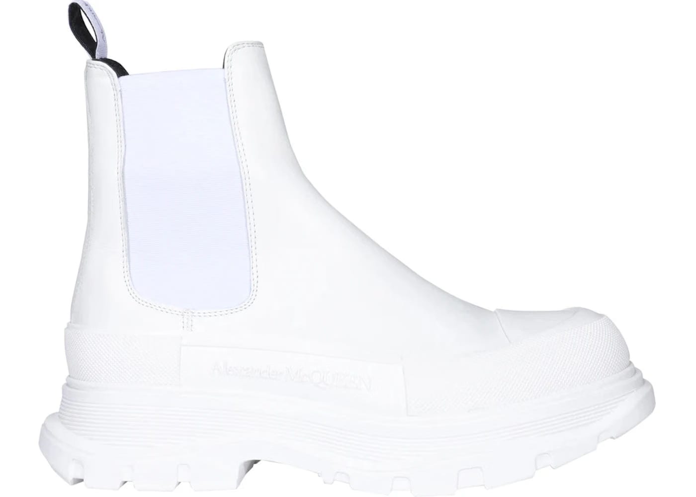 Alexander McQueen Tread Slick Chelsea Boot Triple White