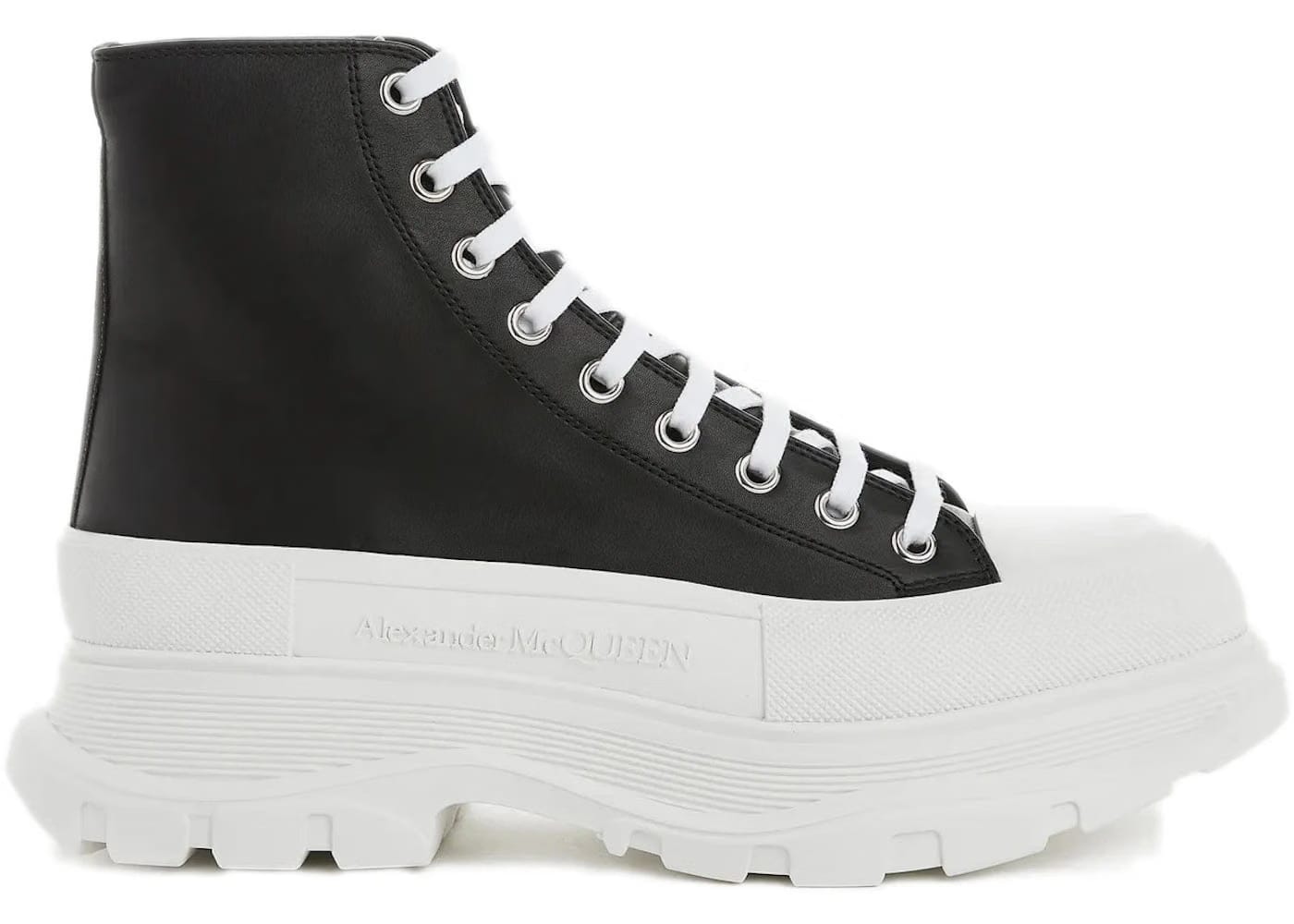 Alexander McQueen Tread Slick High Black White