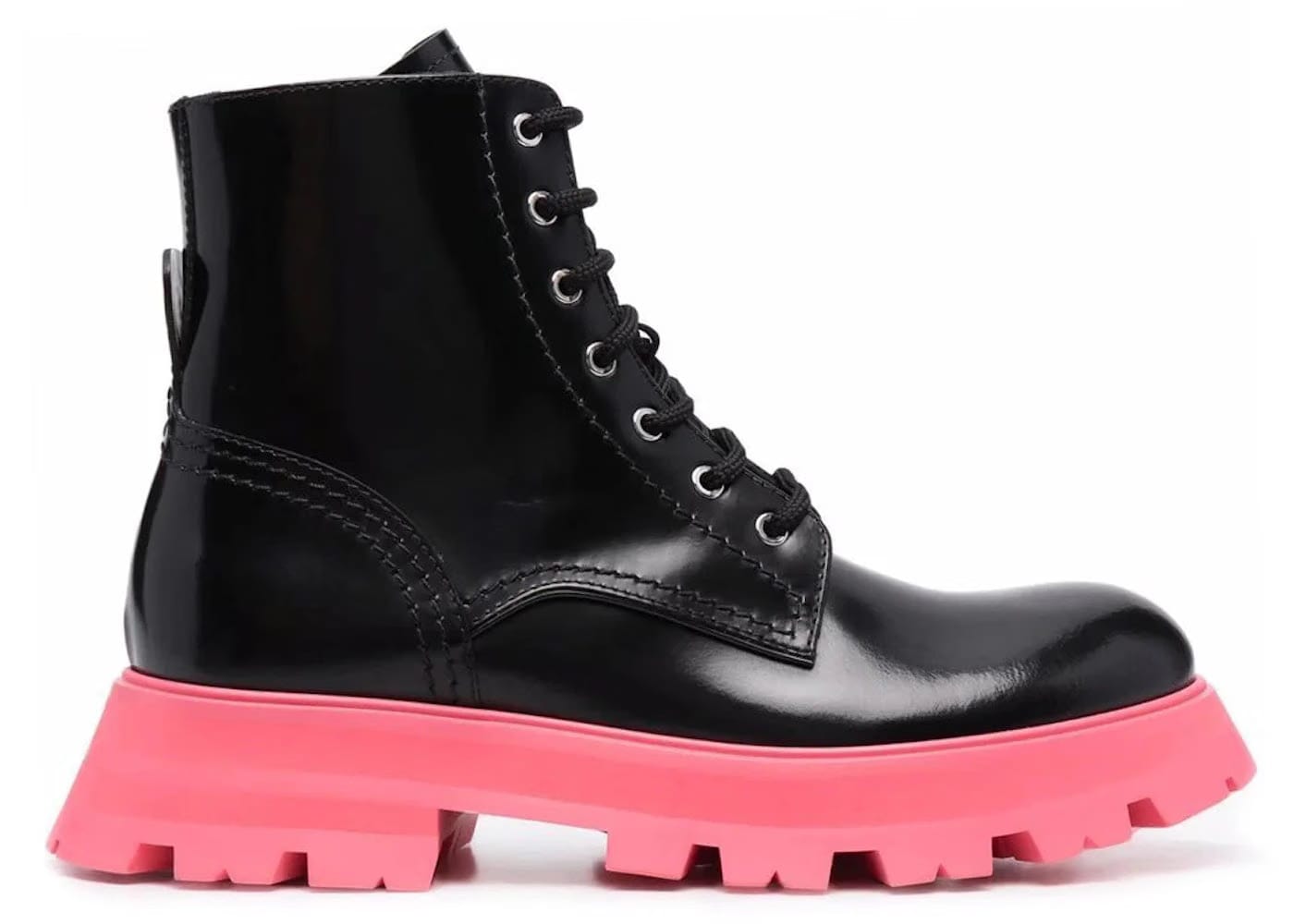 Alexander McQueen Wmns Tread Slick Boot 'Black Pink'