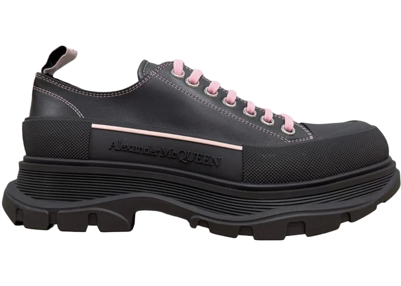 Alexander McQueen Tread Slick Lace-Up Black Pink