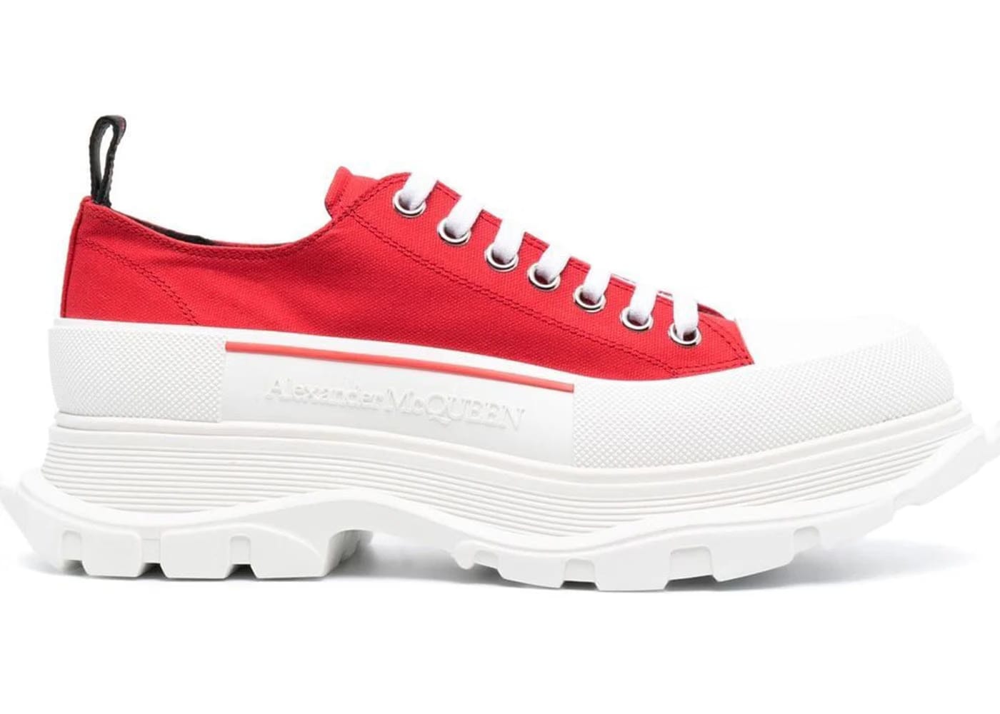 Alexander McQueen Tread Slick Lace Up Lust Red