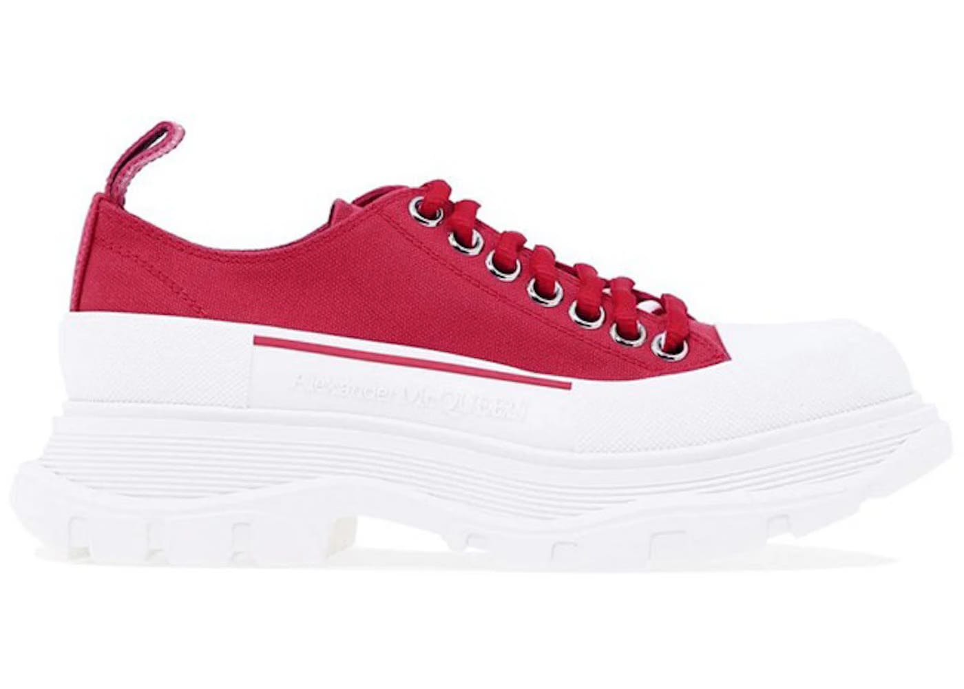 Alexander McQueen Wmns Tread Slick Lace Up 'Red'