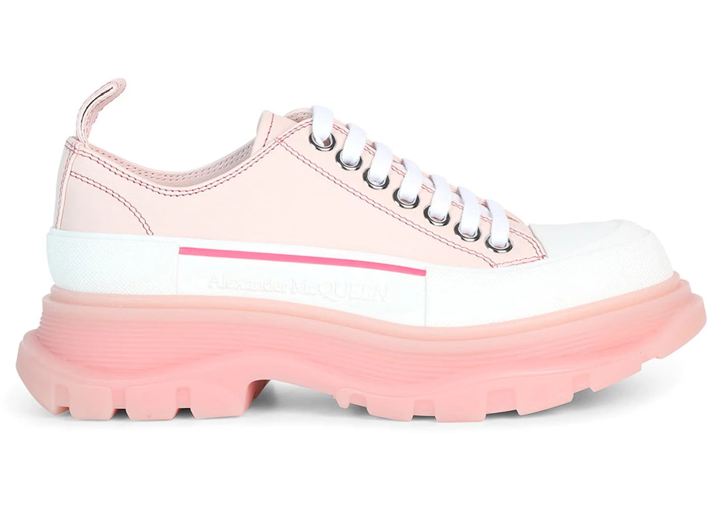 Alexander McQueen Wmns Tread Slick Lace Up 'Tea Rose White'