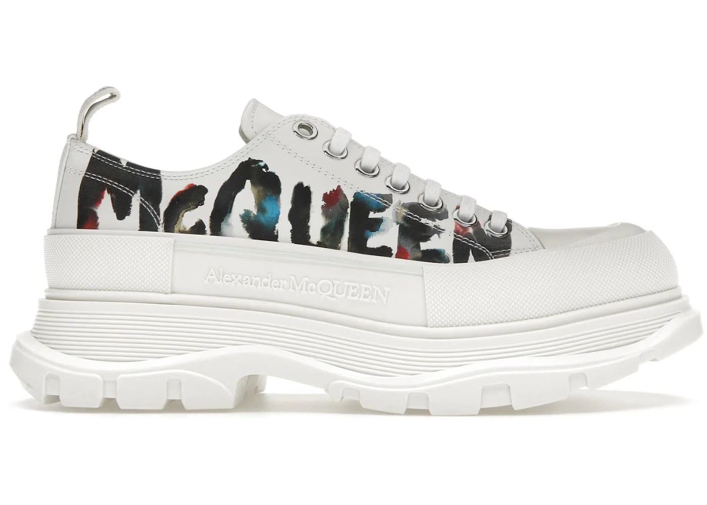 Alexander McQueen Tread Slick Lace-Up Watercolour Graffiti