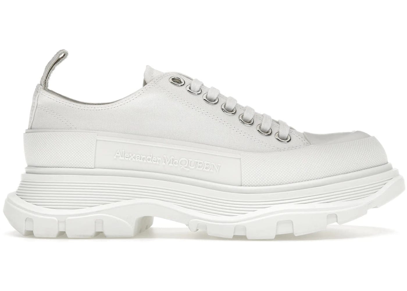 Alexander Mcqueen Tread Slick Low Lace Up White White (Women'S)
