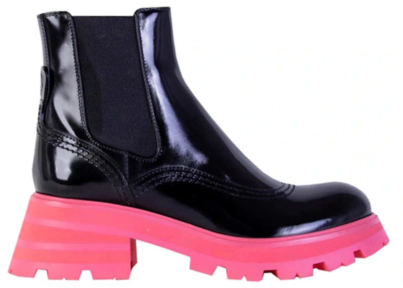 Alexander McQueen Wmns Wander Chelsea Boot 'Black Pink'