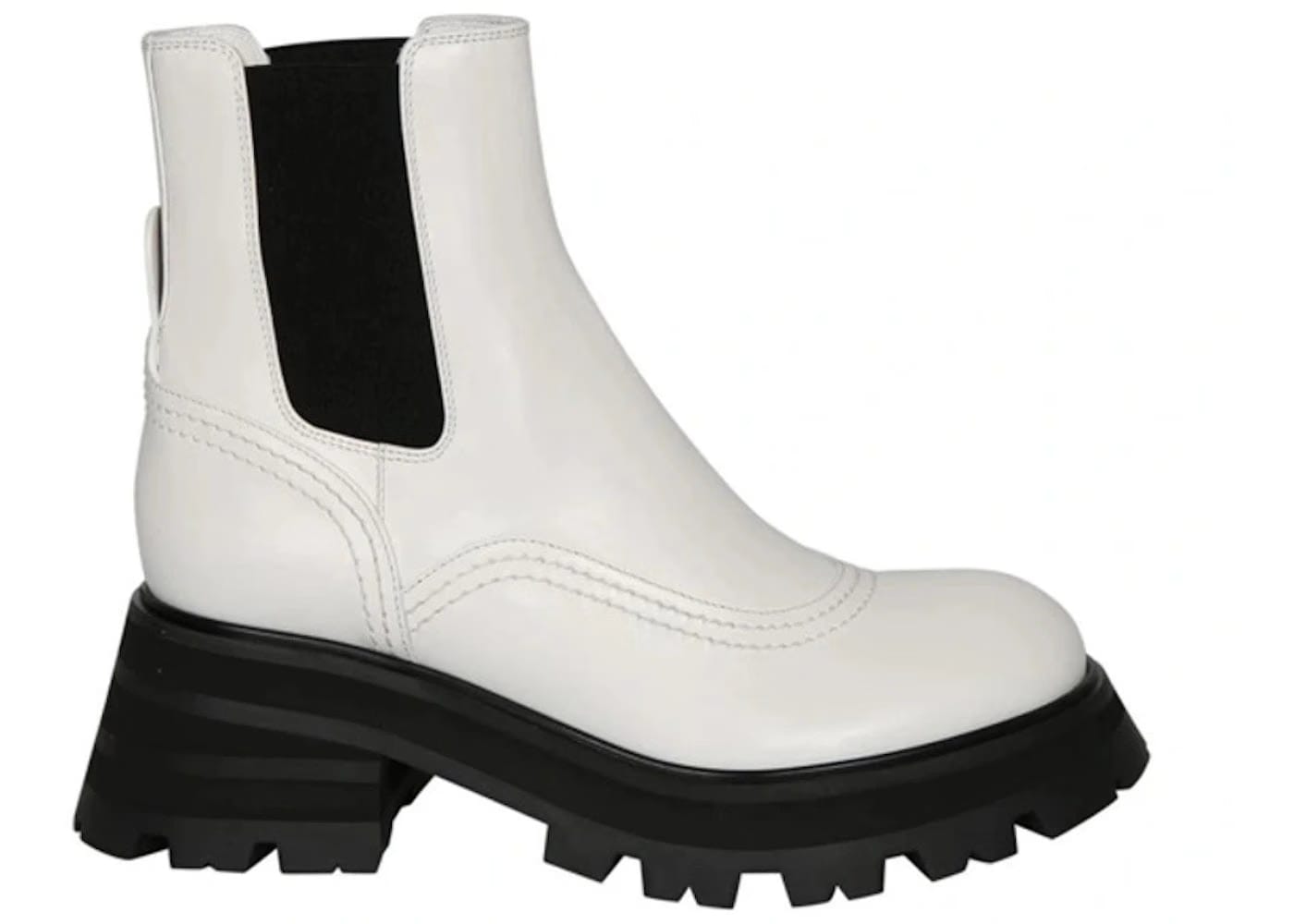 Alexander McQueen Wmns Wander Chelsea Boot 'New Ivory Black'