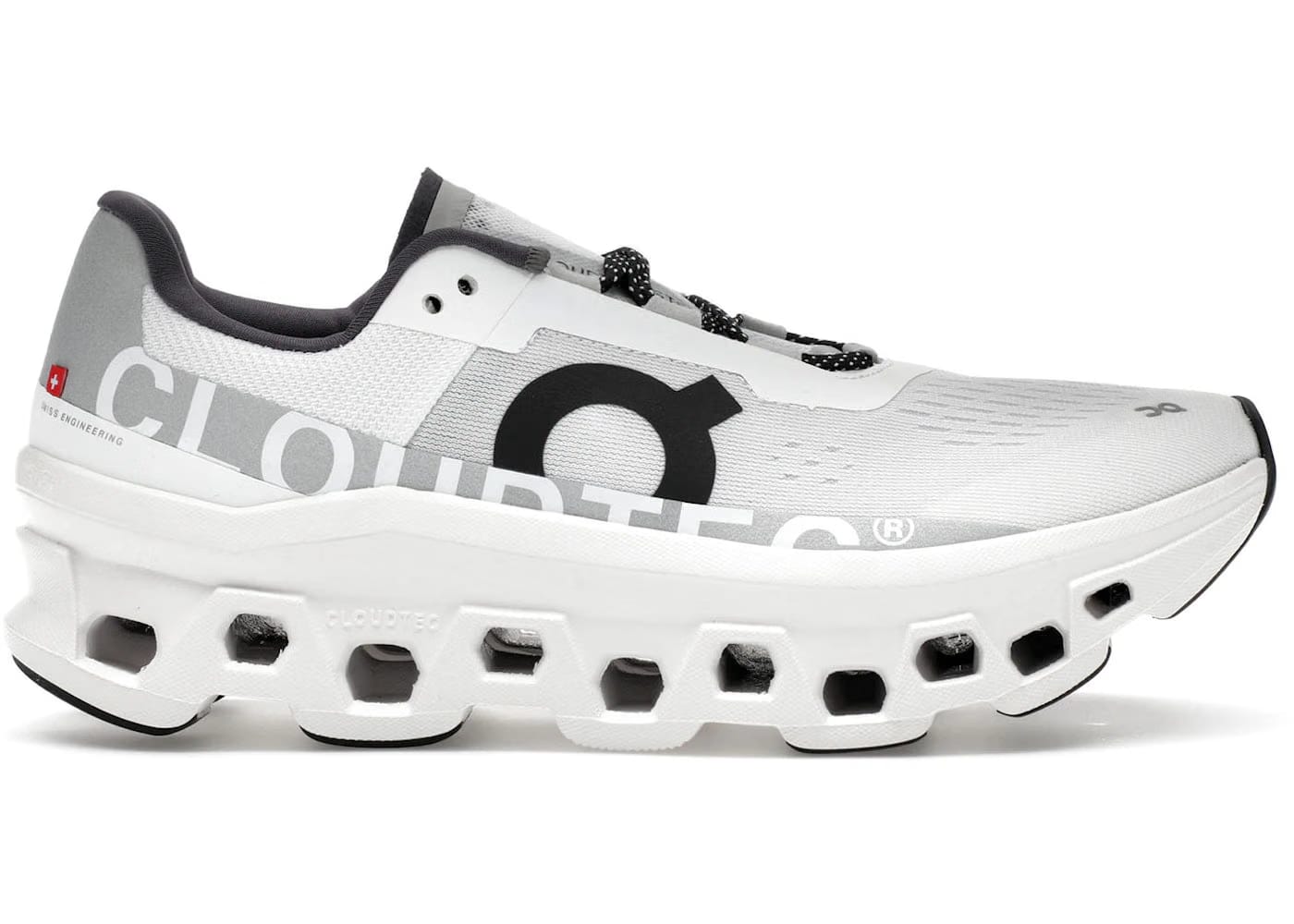 On Running Cloudmonster White Black Womens