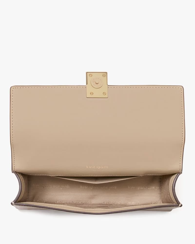 Kate Spade Deco Mini Flap Chain Crossbody Timeless Taupe