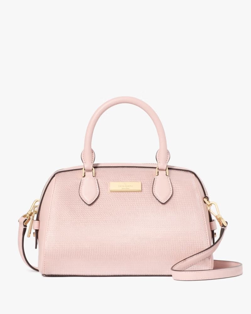 Kate Spade Madison Satin Sequin Small Dolly Duffle Rose Smoke