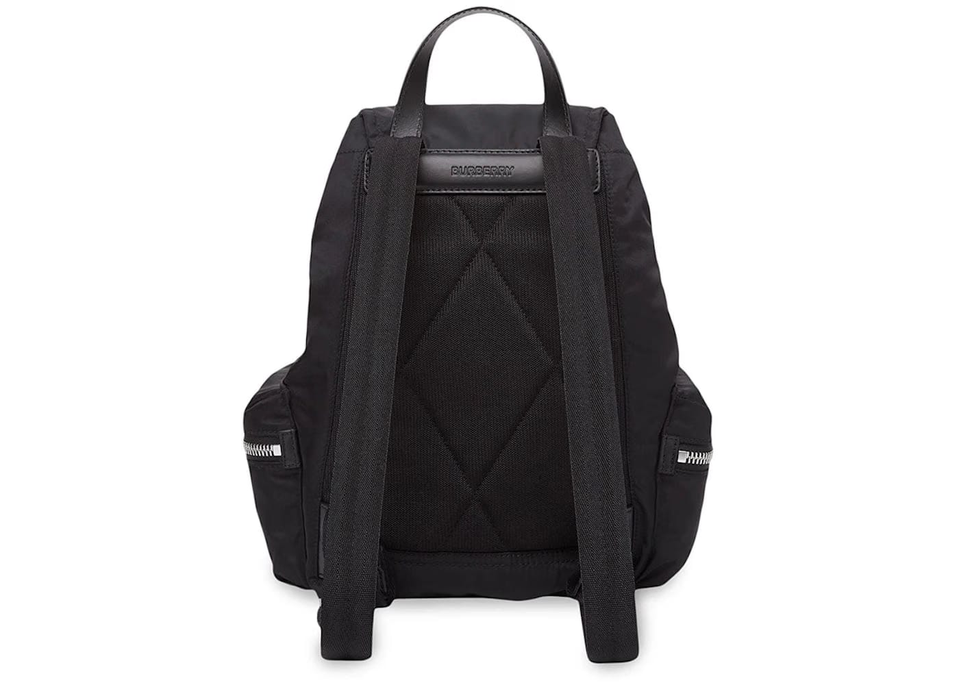 Burberry Logo Print Econyl Nylon Backpack Black