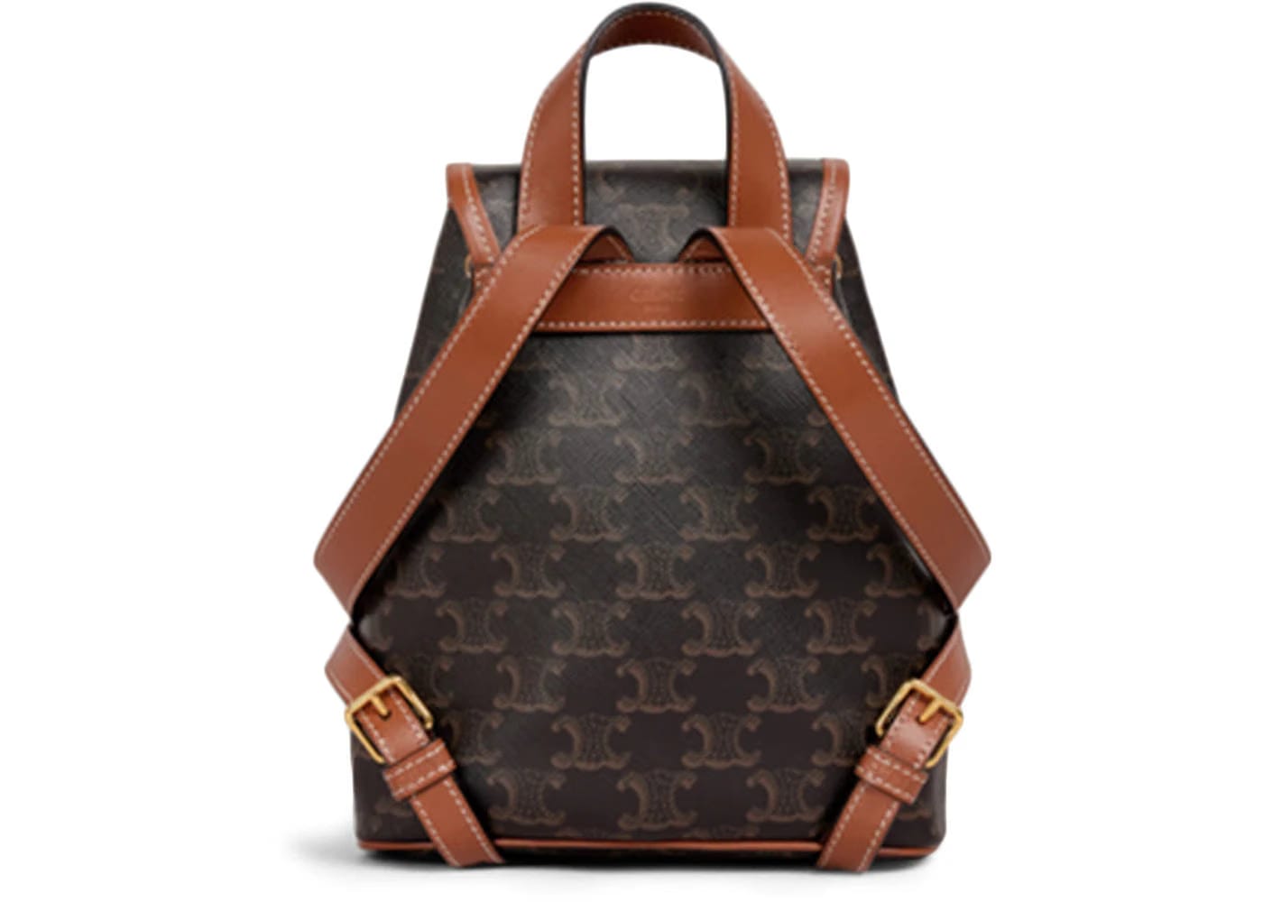 Celine Backpack Folco Mini Triomphe Tan