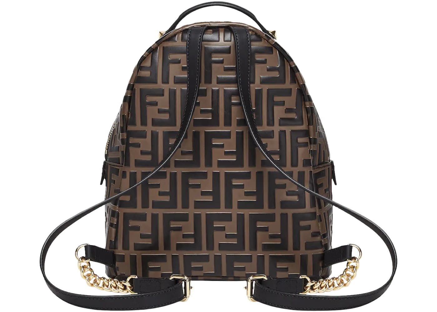 Fendi Mini Backpack Brown Leather Ff Brown