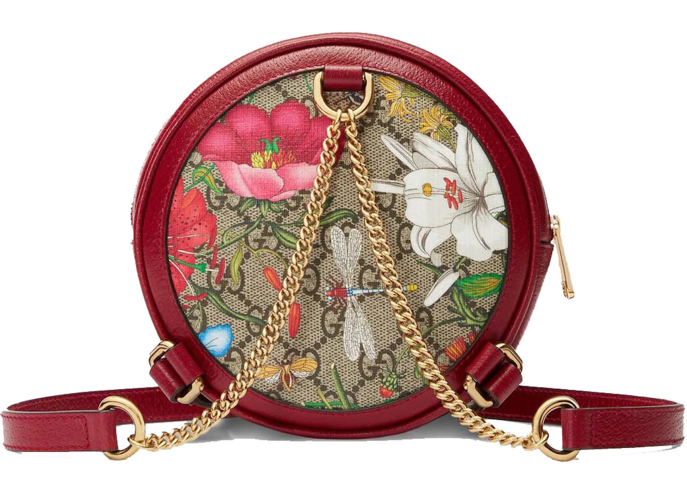 Gucci Ophidia Backpack Gg Flora Mini Red