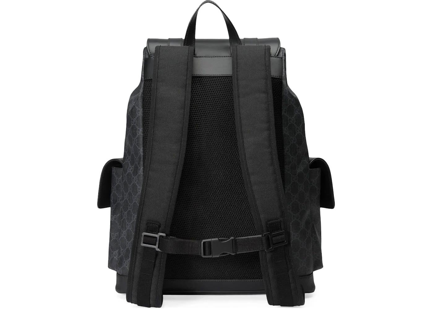 Gucci Soft Backpack Gg Supreme Blue/Red Web Black/Grey