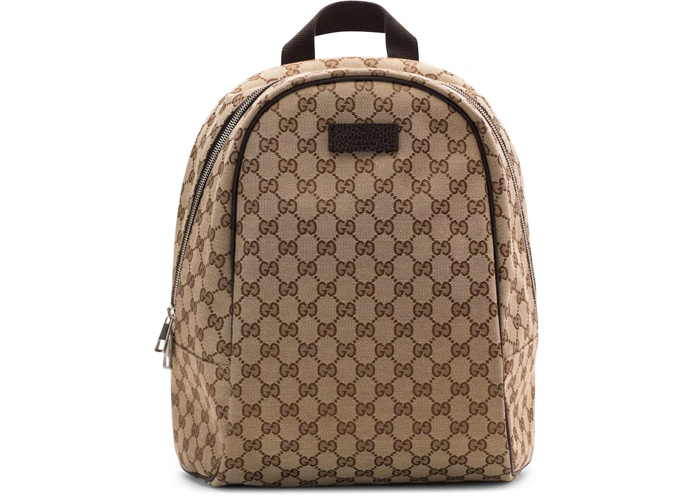 Gucci Top Zip Backpack Monogram Gg Beige/Brown