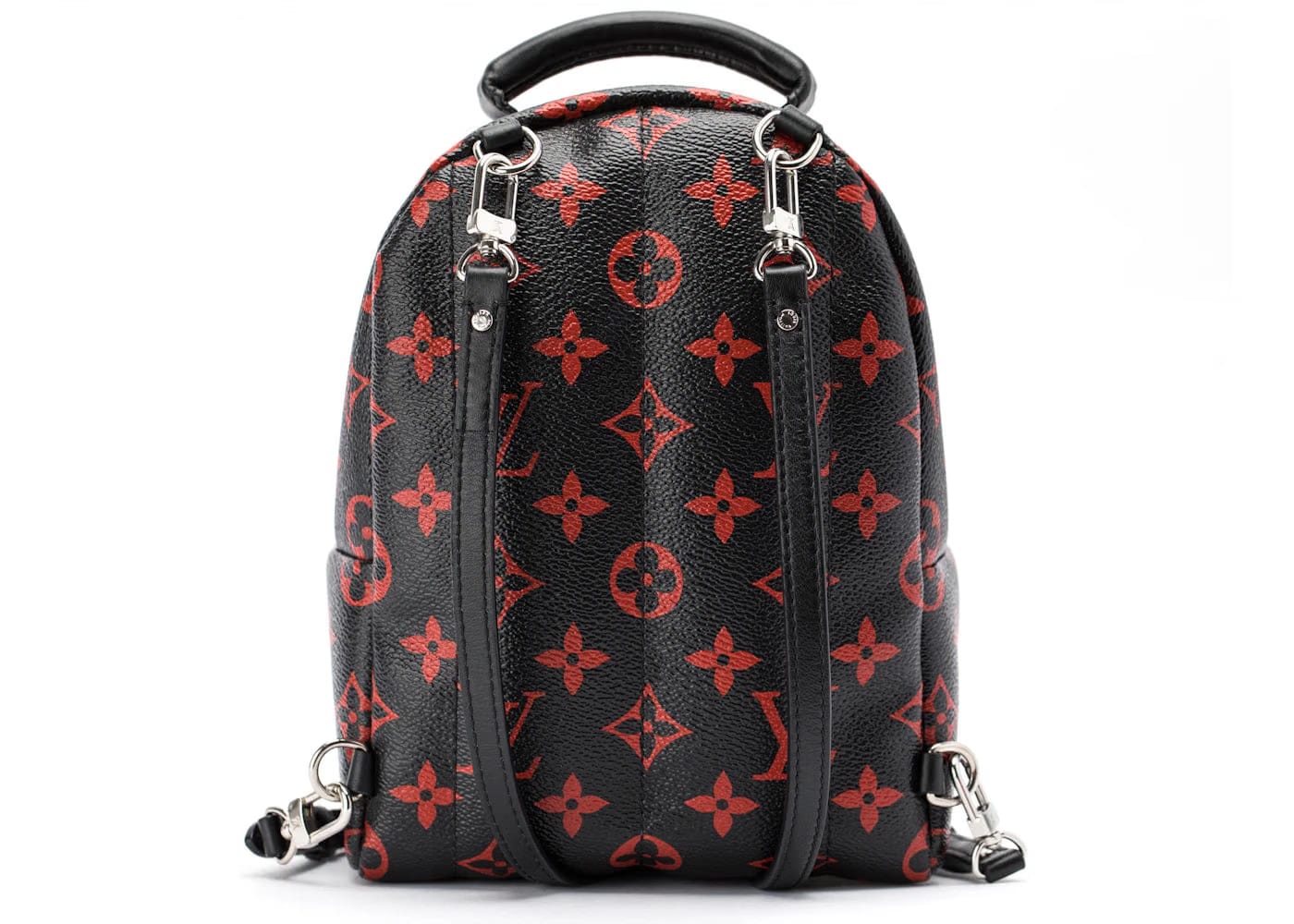 Louis Vuitton Backpack Palm Springs Monogram Infrarouge Mini Black Red