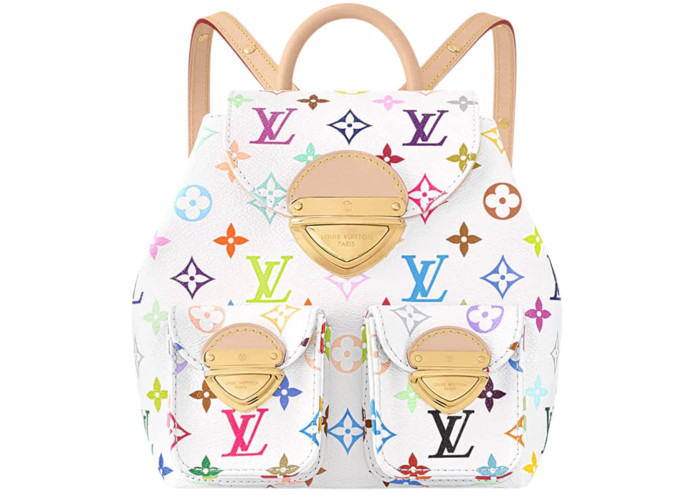 Louis Vuitton x Takashi Murakami Venice Backpack White Multicolored