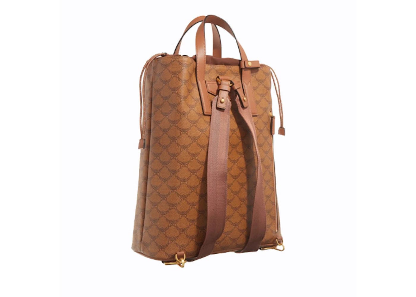 Mcm Medium Himmel Drawstring Lauretos Backpack Brown/Black